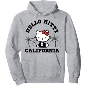 image:imageHello Kitty California Palm Trees Hoodie Pullover HoodieHeather Grey