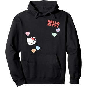 image:imageHello Kitty Candy Hearts Valentines Day Hoodie Pullover HoodieBlack