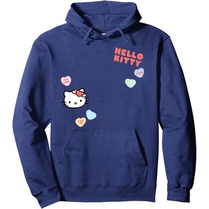 image:imageHello Kitty Candy Hearts Valentines Day Hoodie Pullover HoodieNavy Blue