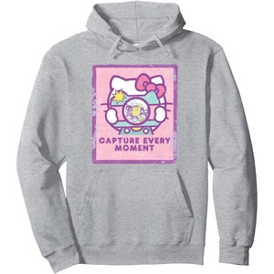 image:imageHello Kitty Capture Every Moment Instant Camera Photo Pullover HoodieHeather Grey