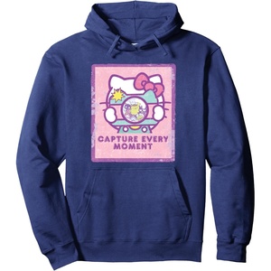 image:imageHello Kitty Capture Every Moment Instant Camera Photo Pullover HoodieNavy Blue