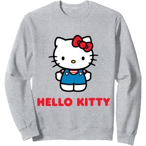image:imageHello Kitty Character Front and Back Sweatshirt SmallHeather Grey