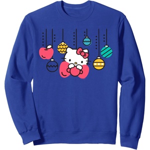image:imageHello Kitty Christmas Ornament Holiday Sweater SweatshirtRoyal Blue