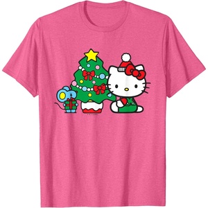 image:imageHello Kitty Christmas Tree Tee Shirt TShirtPink Heather