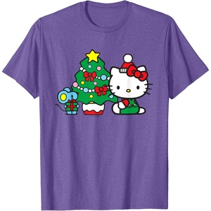 image:imageHello Kitty Christmas Tree Tee Shirt TShirtPurple Heather
