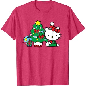 image:imageHello Kitty Christmas Tree Tee Shirt TShirtRed Heather