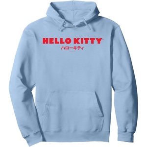 image:imageHello Kitty Classic Logo in Japanese Hoodie Pullover HoodieDusty Blue