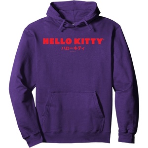image:imageHello Kitty Classic Logo in Japanese Hoodie Pullover HoodiePurple