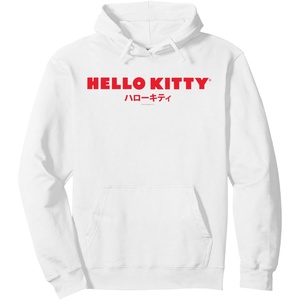 image:imageHello Kitty Classic Logo in Japanese Hoodie Pullover HoodieWhite