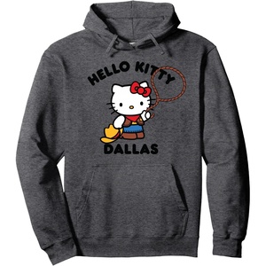 image:imageHello Kitty Dallas Texas Pullover HoodieDark Heather Grey
