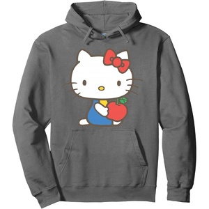 image:imageHello Kitty Distressed Retro Apple Hoodie Pullover HoodieAsphalt Grey
