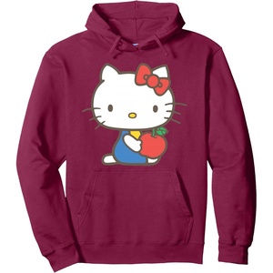 image:imageHello Kitty Distressed Retro Apple Hoodie Pullover HoodieBurgundy