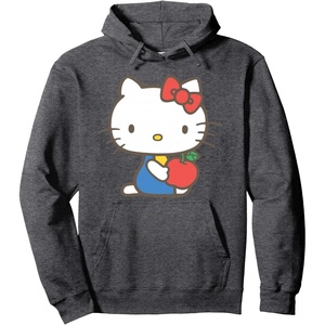 image:imageHello Kitty Distressed Retro Apple Hoodie Pullover HoodieDark Heather Grey