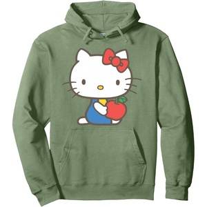 image:imageHello Kitty Distressed Retro Apple Hoodie Pullover HoodieSage Green