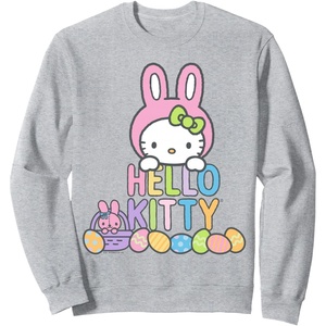 image:imageHello Kitty Easter Bunny Logo Sweatshirt SweatshirtHeather Grey