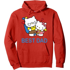 image:imageHello Kitty Fathers Day Best Dad Pullover HoodieRed