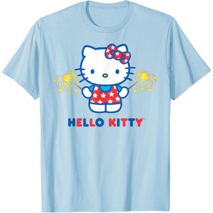 image:imageHello Kitty Fireworks Sparklers USA Americana Patriotic Star TShirtBaby Blue