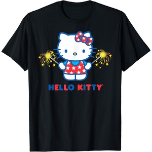image:imageHello Kitty Fireworks Sparklers USA Americana Patriotic Star TShirtBlack
