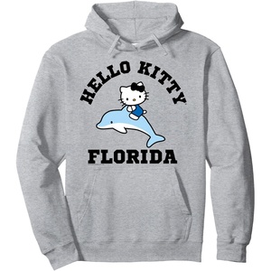 image:imageHello Kitty Florida Dolphin Hoodie Pullover HoodieHeather Grey