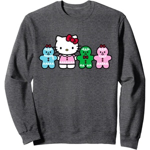 image:imageHello Kitty Gingerbread Friends Sweatshirt SweatshirtDark Heather Grey