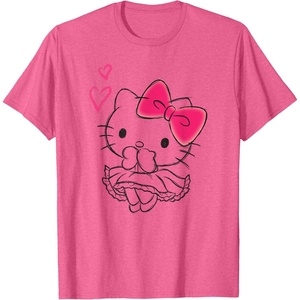 image:imageHello Kitty Girly Hearts Tee Shirt TShirtPink Heather