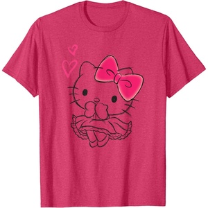 image:imageHello Kitty Girly Hearts Tee Shirt TShirtRed Heather