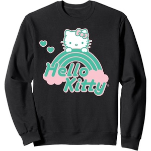 image:imageHello Kitty Green Pink Rainbow SweatshirtBlack