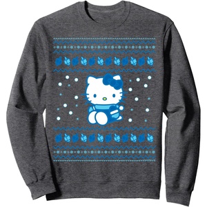 image:imageHello Kitty Hannukah Sweatshirt SweatshirtDark Heather Grey