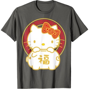 image:imageHello Kitty Happy Lunar New Year Year of The Pig Tee Shirt TShirtAsphalt Grey