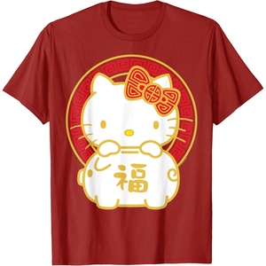 image:imageHello Kitty Happy Lunar New Year Year of The Pig Tee Shirt TShirtCranberry Red
