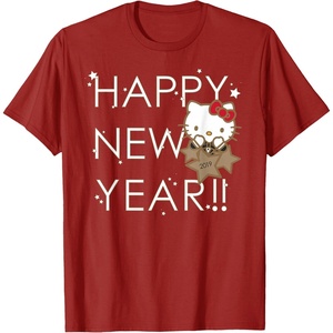 image:imageHello Kitty Happy New Year 2019 Tee Shirt TShirtCranberry Red