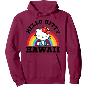 image:imageHello Kitty Hawaii Rainbow Hoodie Pullover HoodieBurgundy