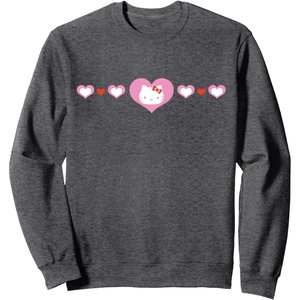 image:imageHello Kitty Hearts SweatshirtDark Heather Grey