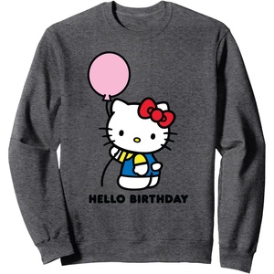 image:imageHello Kitty Hello Birthday SweatshirtDark Heather Grey