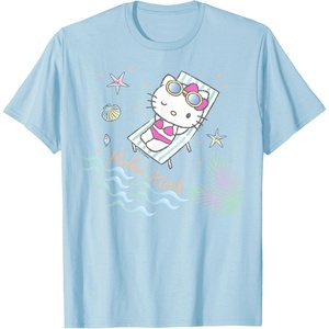 image:imageHello Kitty Hello Summer Tee Shirt TShirtBaby Blue
