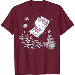image:imageHello Kitty Hello Summer Tee Shirt TShirtBurgundy