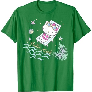 image:imageHello Kitty Hello Summer Tee Shirt TShirtKelly Green