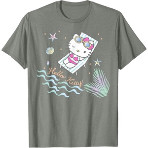 image:imageHello Kitty Hello Summer Tee Shirt TShirtOlive Heather