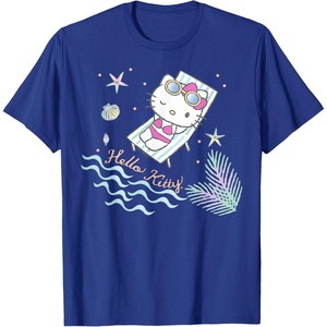 image:imageHello Kitty Hello Summer Tee Shirt TShirtRoyal Blue