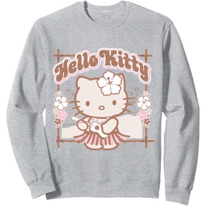 image:imageHello Kitty Hula Summer Sweatshirt SweatshirtHeather Grey