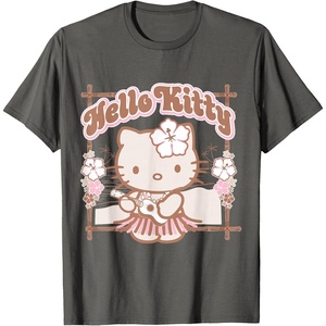 image:imageHello Kitty Hula Summer Tee Shirt TShirtAsphalt Grey