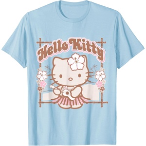 image:imageHello Kitty Hula Summer Tee Shirt TShirtBaby Blue