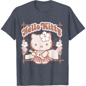 image:imageHello Kitty Hula Summer Tee Shirt TShirtHeather Blue