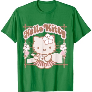 image:imageHello Kitty Hula Summer Tee Shirt TShirtKelly Green