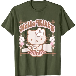 image:imageHello Kitty Hula Summer Tee Shirt TShirtOlive Green