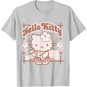 image:imageHello Kitty Hula Summer Tee Shirt TShirtSilver Grey