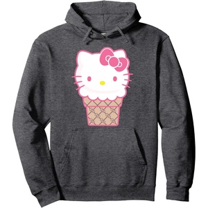 image:imageHello Kitty Ice Cream Cone Pullover HoodieDark Heather Grey