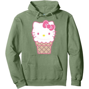 image:imageHello Kitty Ice Cream Cone Pullover HoodieSage Green