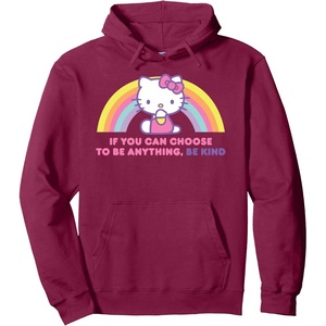 image:imageHello Kitty If You Can Choose to Be Anything Be Kind Pullover HoodieBurgundy