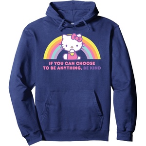 image:imageHello Kitty If You Can Choose to Be Anything Be Kind Pullover HoodieNavy Blue